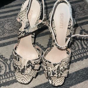 Schutz snake print heels